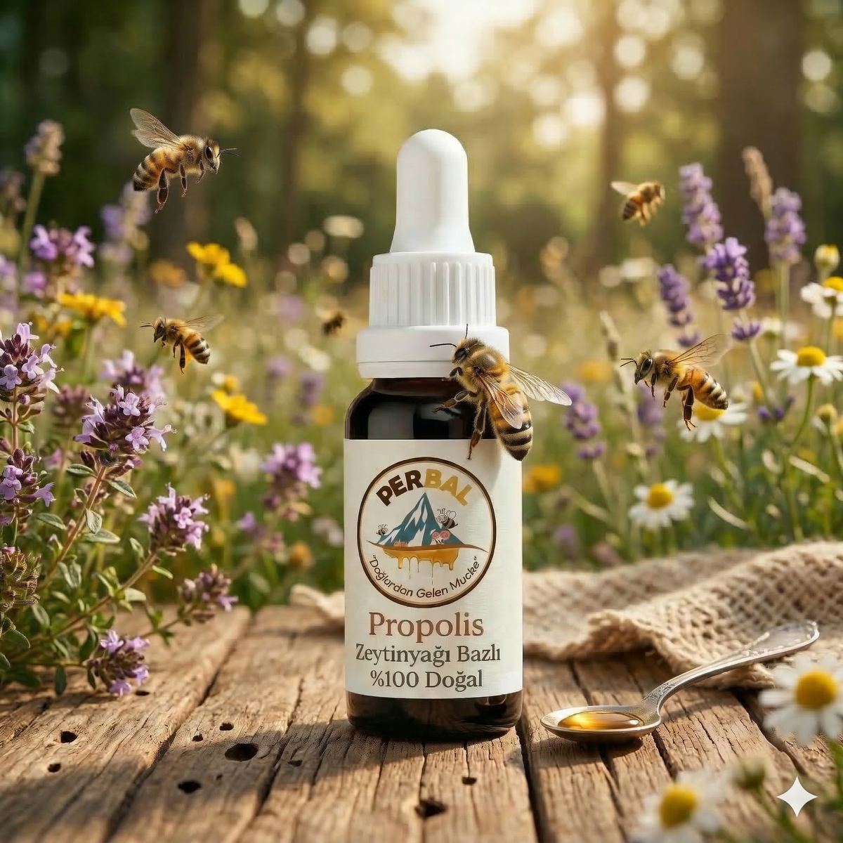 PERBAL propolis şişesi doğada