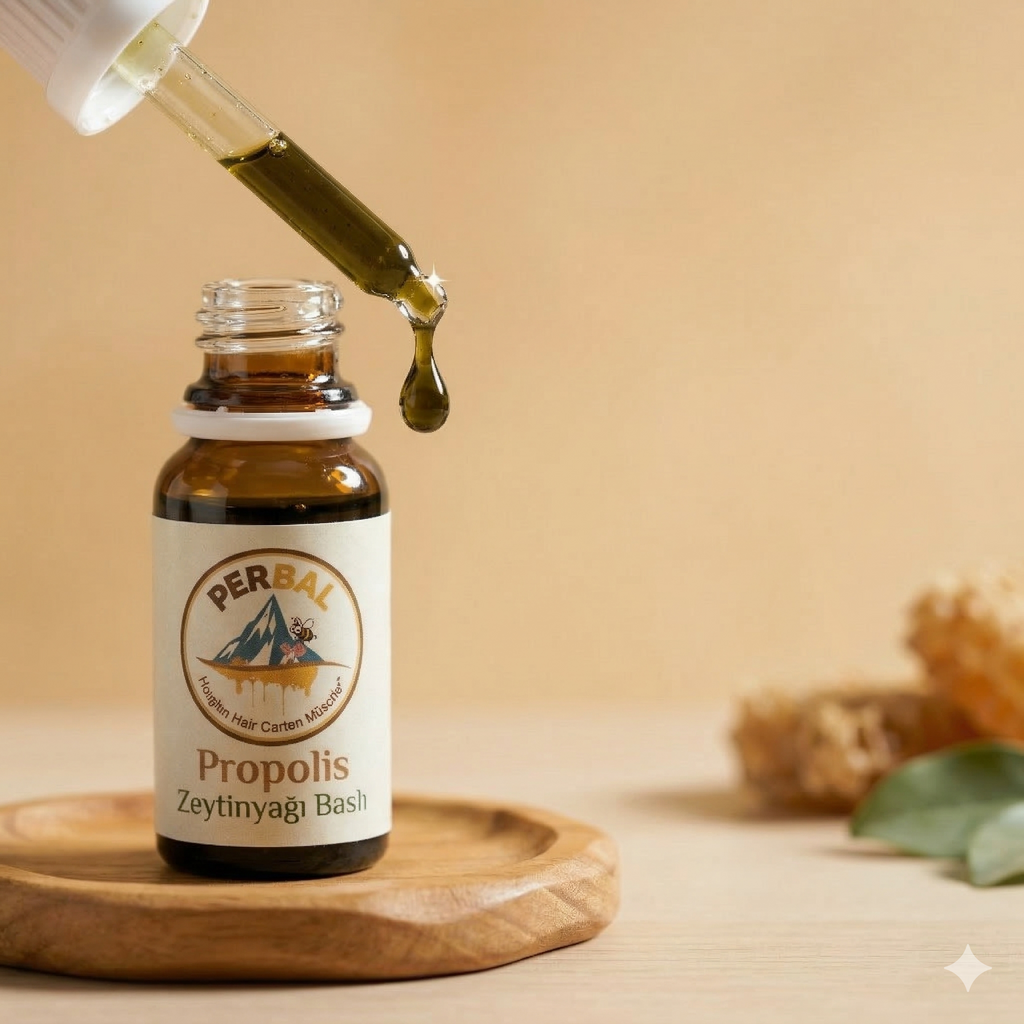 PERBAL propolis şişesi ve damlalığı